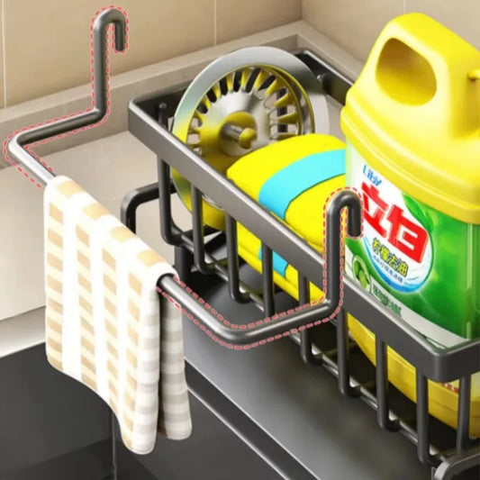 π° Compact Tap-Mounted Sink Organizer β With Drainage Rack