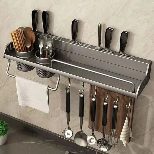🍽️ Multifunctional Kitchen Storage Rack – Smart Organizer for Cutting Boards, Spices & Utensils