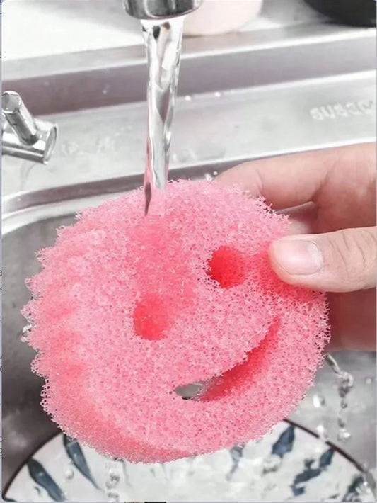 😊 Smiling Face Dishwashing Sponge – Powerful, Long-Lasting & Odor-Resistant Cleaning Magic